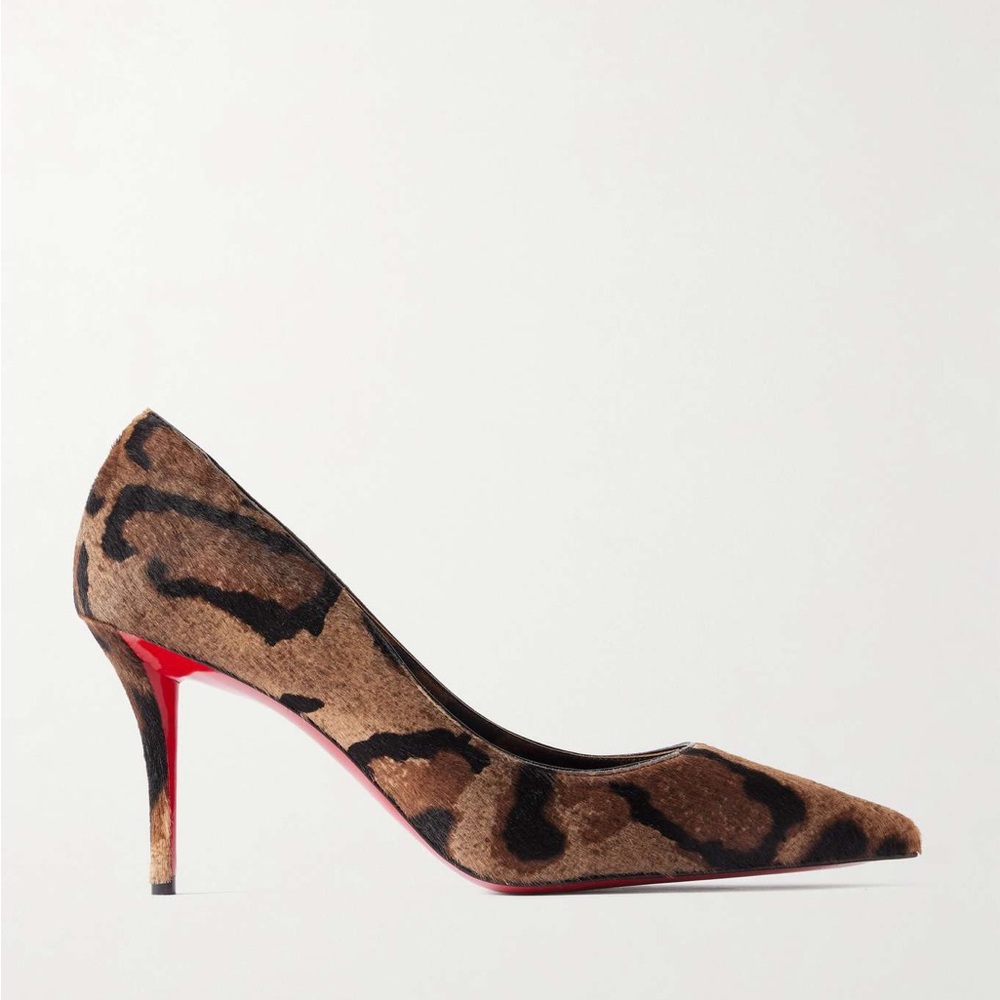CHRISTIAN LOUBOUTIN Miss Z 80 leopard-print calf hair pumps $1,095